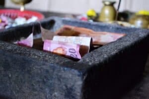 Donation collection box for community service drives