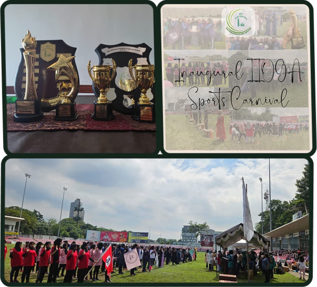 Inaugural IIOGA Sports Carnival — trophies and the opening parade